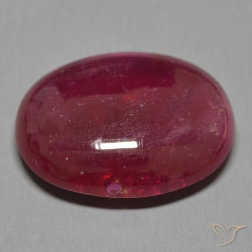 Rubis Vin rouge profond naturelle ovale, 17.40 ct, Translucide