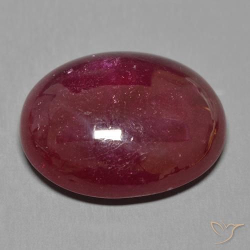 Rubis Rouge foncé naturelle ovale, 17.52 ct, Translucide