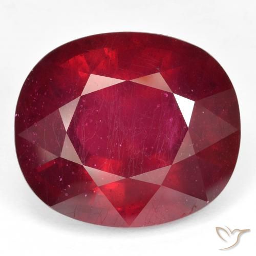 53.35ct Naturel Rouge sang Rubis, ovale, VVS-VS