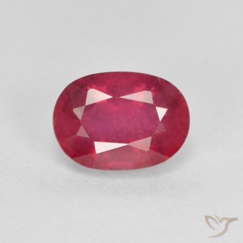 1.35ct Naturel Rouge léger Rubis, ovale, VS
