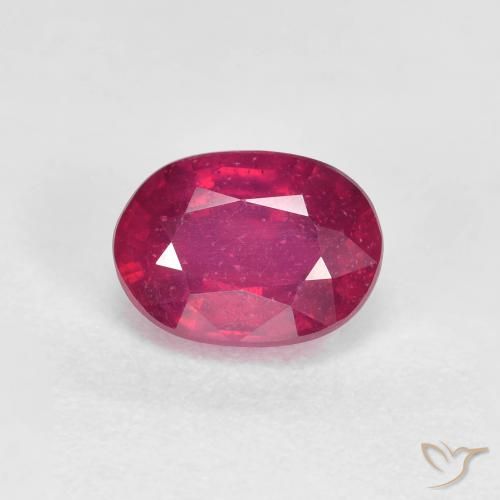 1.36ct Naturel Rouge moyen-foncé Rubis, ovale, VS