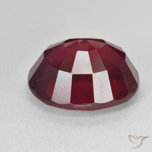 Rubis Vin rouge naturelle ovale, 18.07 ct, VVS-VS