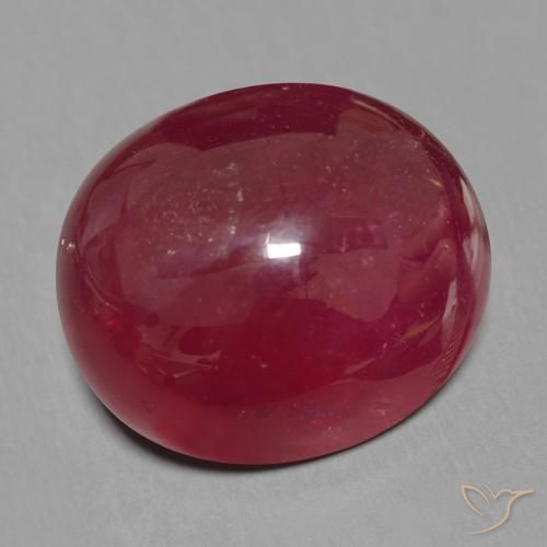 Rubis Rouge foncé naturelle ovale, 27.86 ct, Translucide