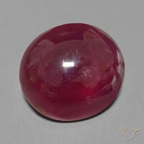 Rubis Rouge foncé naturelle ovale, 19.10 ct, Translucide