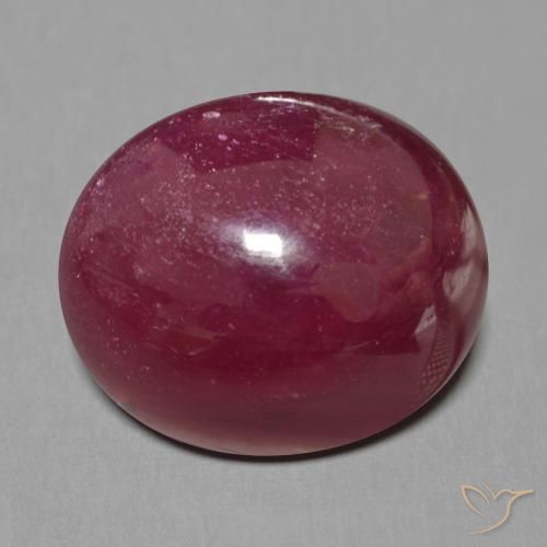 22.96ct Naturel Rouge foncé Rubis, ovale, Translucide