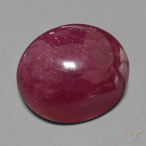 Rubis Rouge foncé naturelle ovale, 22.96 ct, Translucide