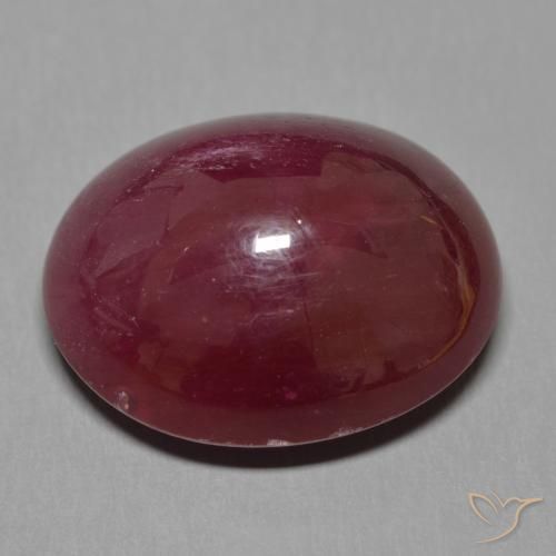 Rubis Rouge foncé naturelle ovale, 22.96 ct, Translucide