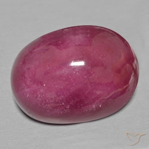 Rubis Rouge foncé naturelle ovale, 19.48 ct, Translucide