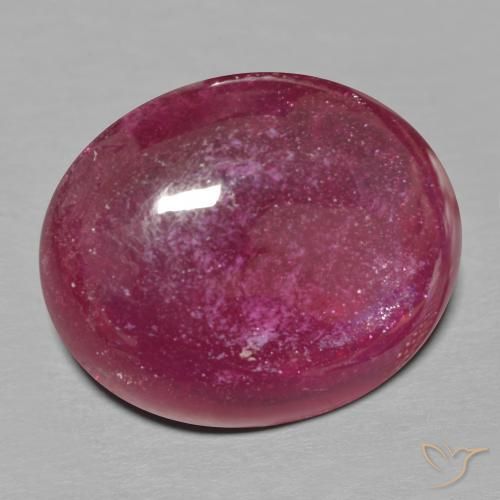 Rubis Rouge foncé naturelle ovale, 15.15 ct, Translucide