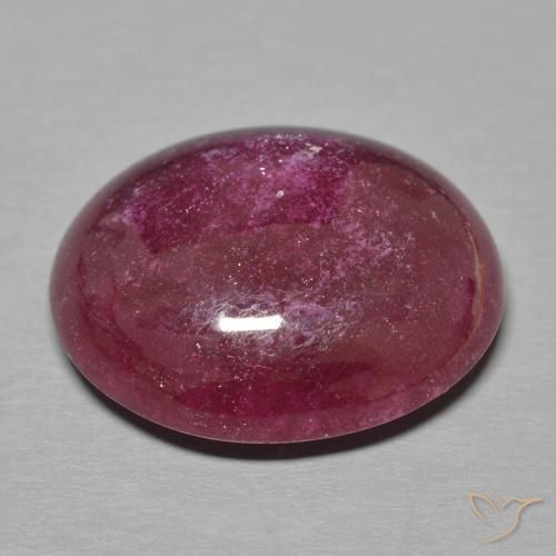 Rubis Rouge foncé naturelle ovale, 15.15 ct, Translucide