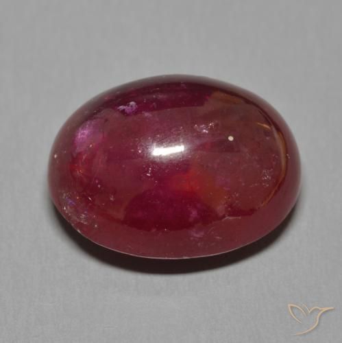 Rubis Rouge foncé naturelle ovale, 22.73 ct, Translucide