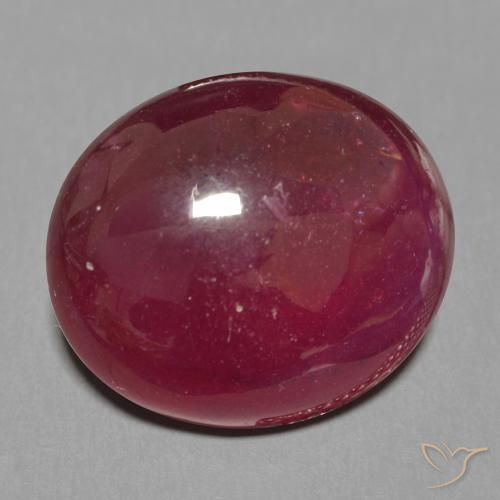 Rubis Rouge foncé naturelle ovale, 15.91 ct, Translucide