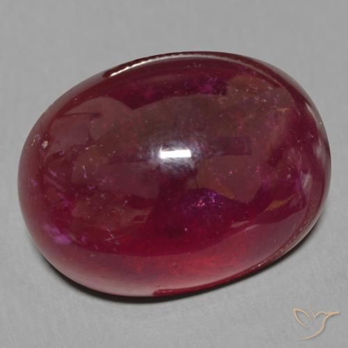 Rubis Rouge foncé naturelle ovale, 18.30 ct, Translucide