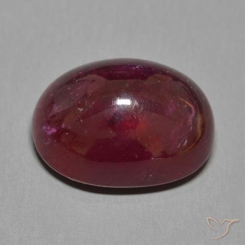 Rubis Rouge foncé naturelle ovale, 18.30 ct, Translucide