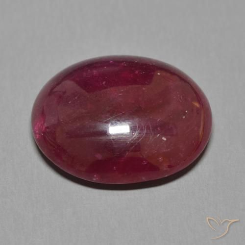 Rubis Rouge foncé naturelle ovale, 19.04 ct, Translucide