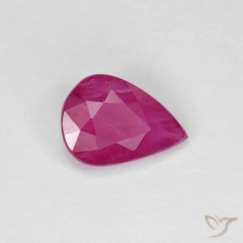 Rubis Rouge moyen naturelle En forme de poire, 0.86 ct, VS