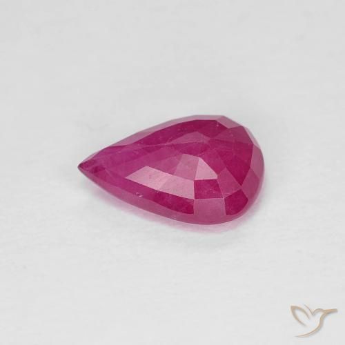 Rubis Rouge moyen naturelle En forme de poire, 0.86 ct, VS