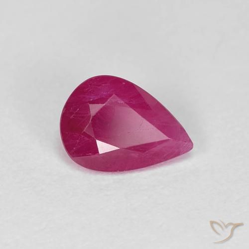 Rubis Rouge moyen naturelle En forme de poire, 0.95 ct, VS