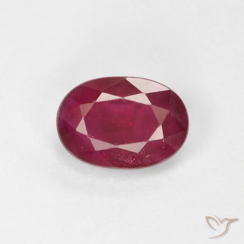 0.99ct Naturel Vin rouge Rubis, ovale, VS-SI
