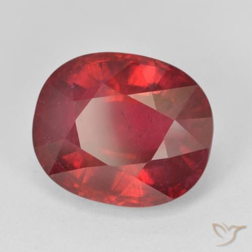 Rubis Rouge intense naturelle ovale, 12.68 ct, VS