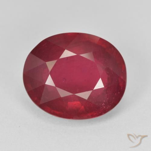 9.16ct Naturel Rouge sang Rubis, ovale, VS