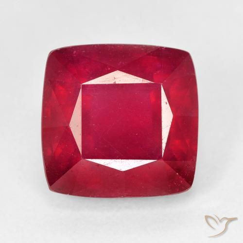 7.35ct Naturel Rouge Rubis, Coussin, VS