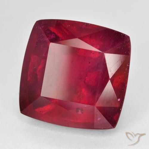 Rubis Rouge foncé naturelle Coussin, 24.06 ct, VS