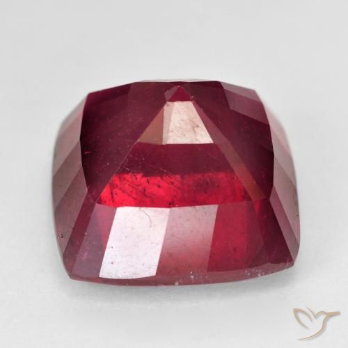 Rubis Rouge foncé naturelle Coussin, 24.06 ct, VS