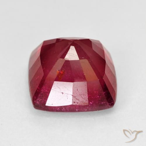 Rubis Rouge foncé naturelle Coussin, 7.12 ct, VS