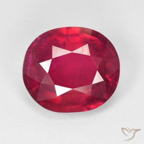 8.60ct Naturel Rouge moyen Rubis, ovale, VS