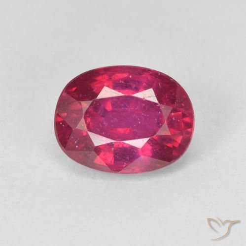 2.13ct Naturel Rouge léger Rubis, ovale, VS