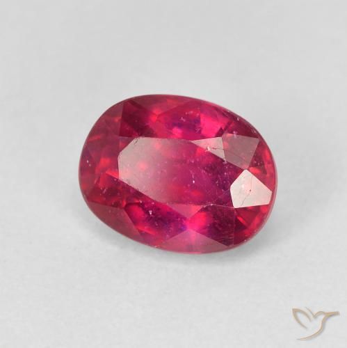 Rubis Rouge léger naturelle ovale, 2.13 ct, VS