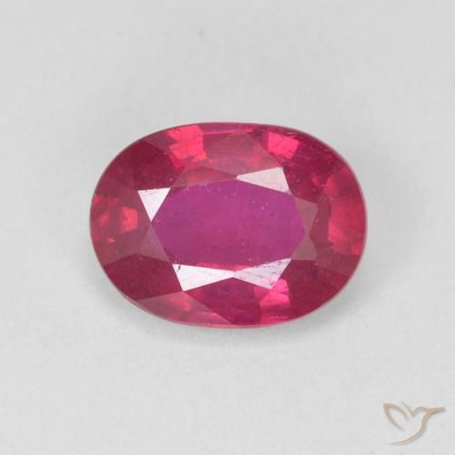 1.54ct Naturel Rouge léger Rubis, ovale, VS