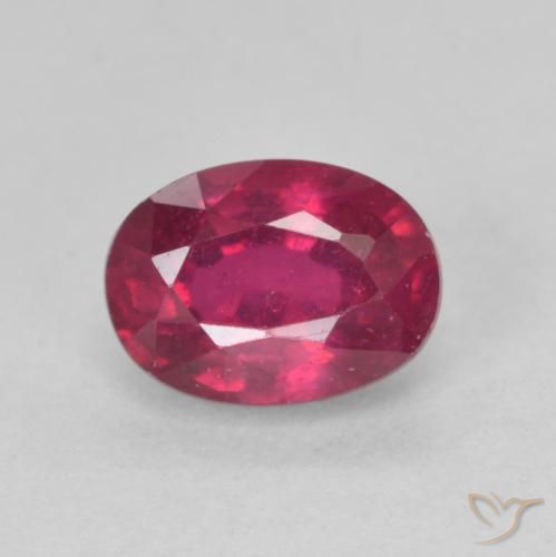 1.45ct Naturel Medium Dark-Red Rubis, ovale, VS