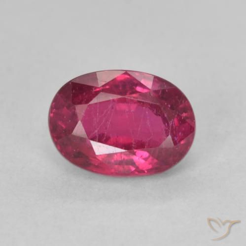1.32ct Naturel Rouge léger Rubis, ovale, VS-SI