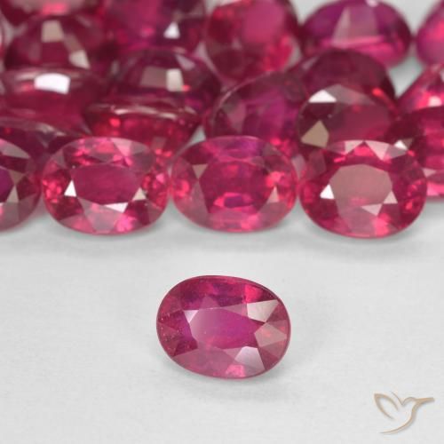 Rubis Rose rougeâtre profond naturelle ovale, 2.03 ct, VS