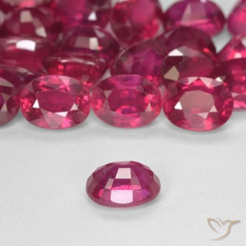 Rubis Rose rougeâtre profond naturelle ovale, 2.03 ct, VS