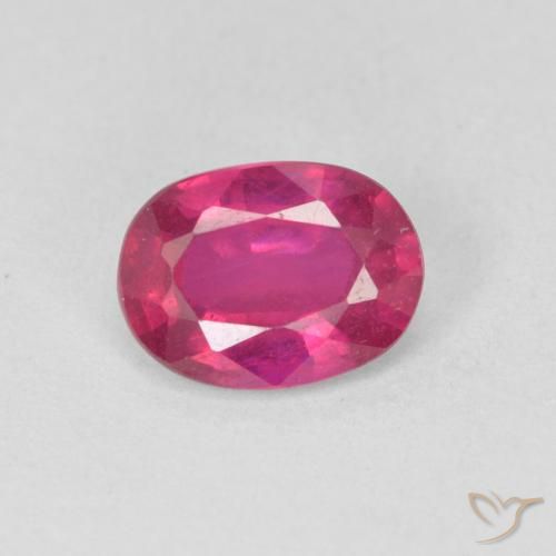 1.36ct Naturel Rouge léger Rubis, ovale, VS
