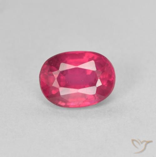 1.23ct Naturel Rose rougeâtre Rubis, ovale, VS