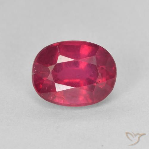 2.14ct Naturel Rose rougeâtre profond Rubis, ovale, VS