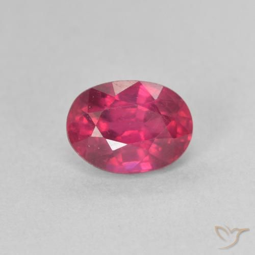1.39ct Naturel Rouge léger Rubis, ovale, VS