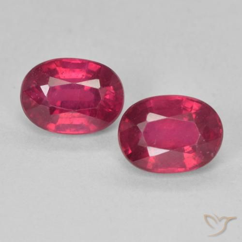 2.55ctw Naturel Rose rougeâtre profond Rubis, ovale, VS-SI