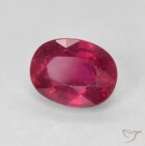 Rubis Rouge Rosâtre naturelle ovale, 2.09 ct, VS-SI