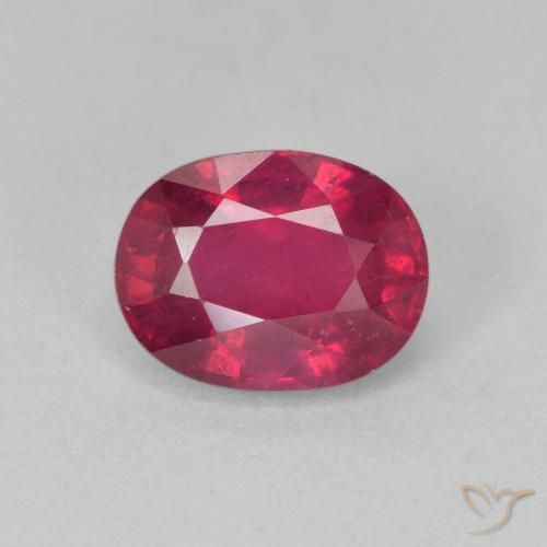 2.04ct Naturel Rose rougeâtre profond Rubis, ovale, VS