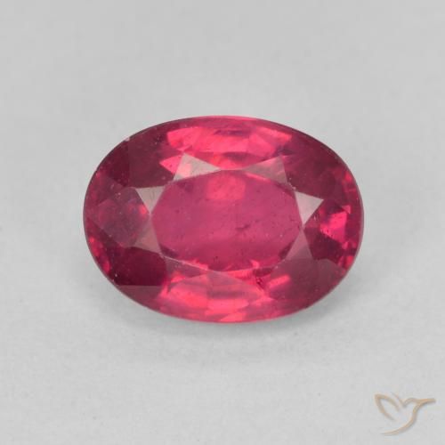 1.87ct Naturel Rose rougeâtre profond Rubis, ovale, VS