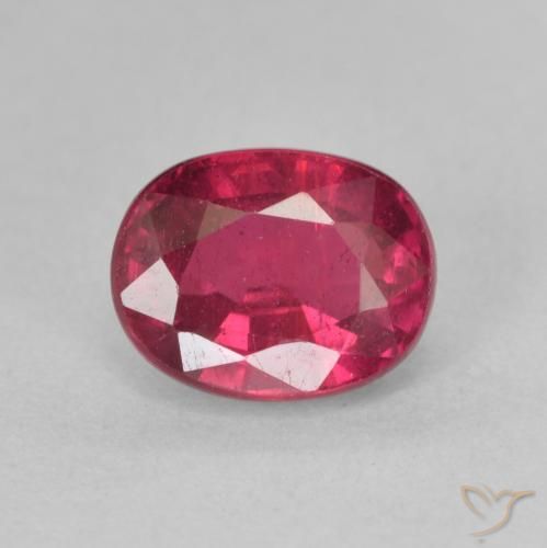 1.93ct Naturel Rose rougeâtre profond Rubis, ovale, VS