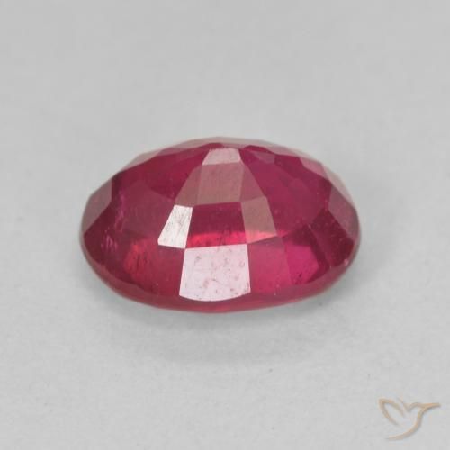 Rubis Rose rougeâtre profond naturelle ovale, 2.03 ct, VS