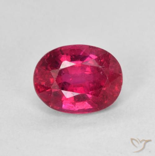 1.87ct Naturel Medium Dark-Red Rubis, ovale, VS-SI