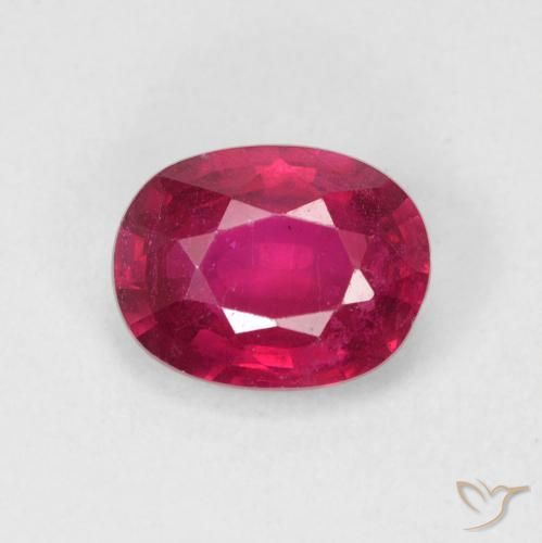 1.69ct Naturel Rouge léger Rubis, ovale, VS