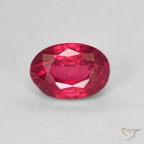 1.45ct Naturel Medium Dark-Red Rubis, ovale, VS-SI